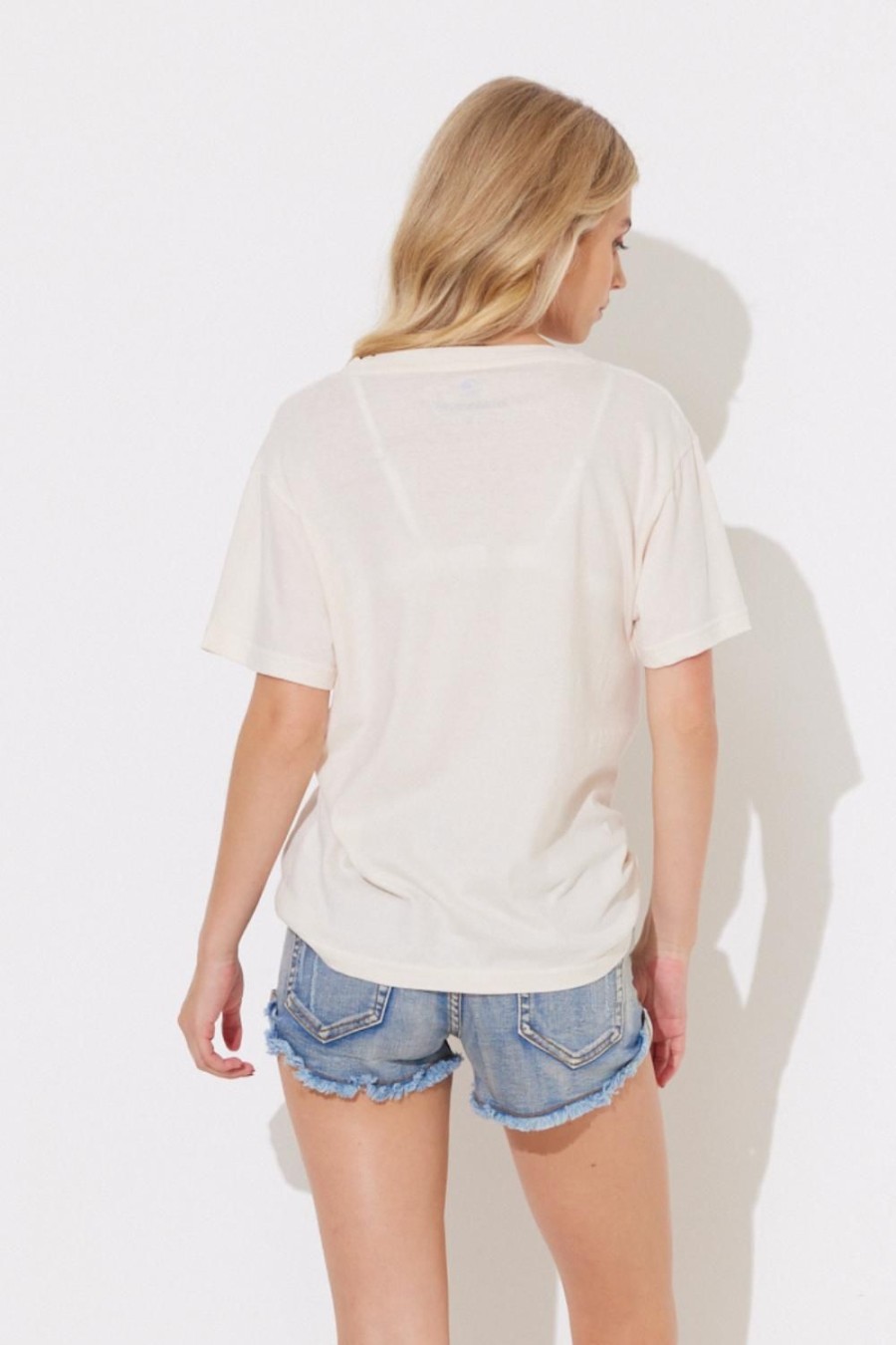 Women Ocean Drive | Coconut White Salt Wash Basic Tee