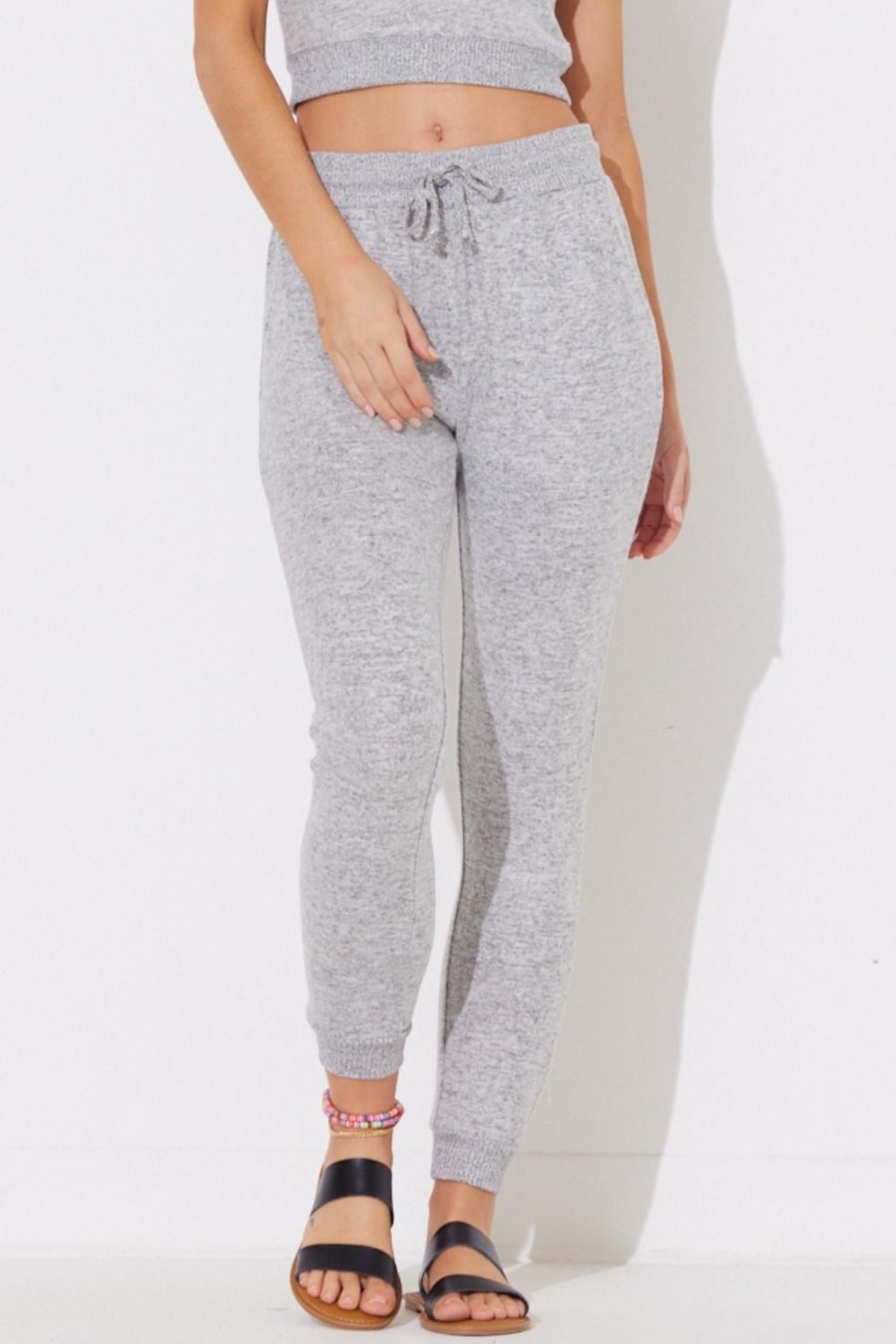 Women Ocean Drive | Heather Grey Hacci Jogger