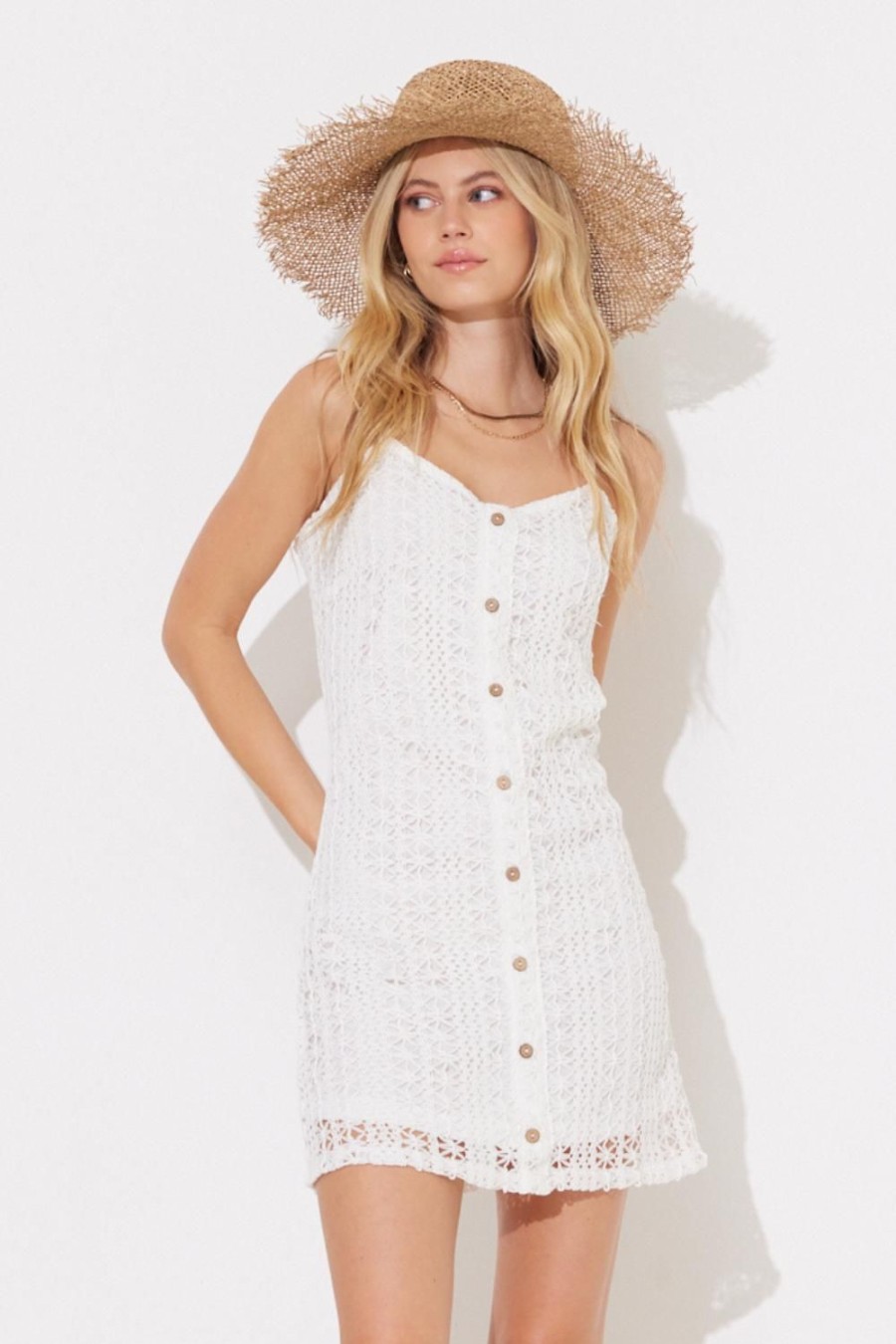 Women Ocean Drive | White Crochet Dress