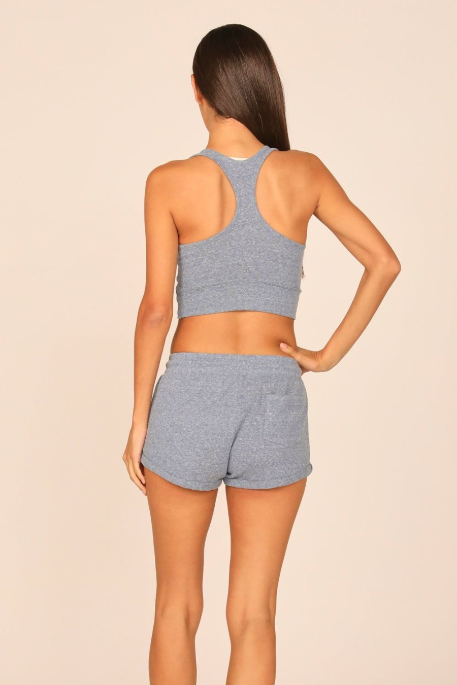 Women Ocean Drive | Island Blue Heathered Slub Racerback Top