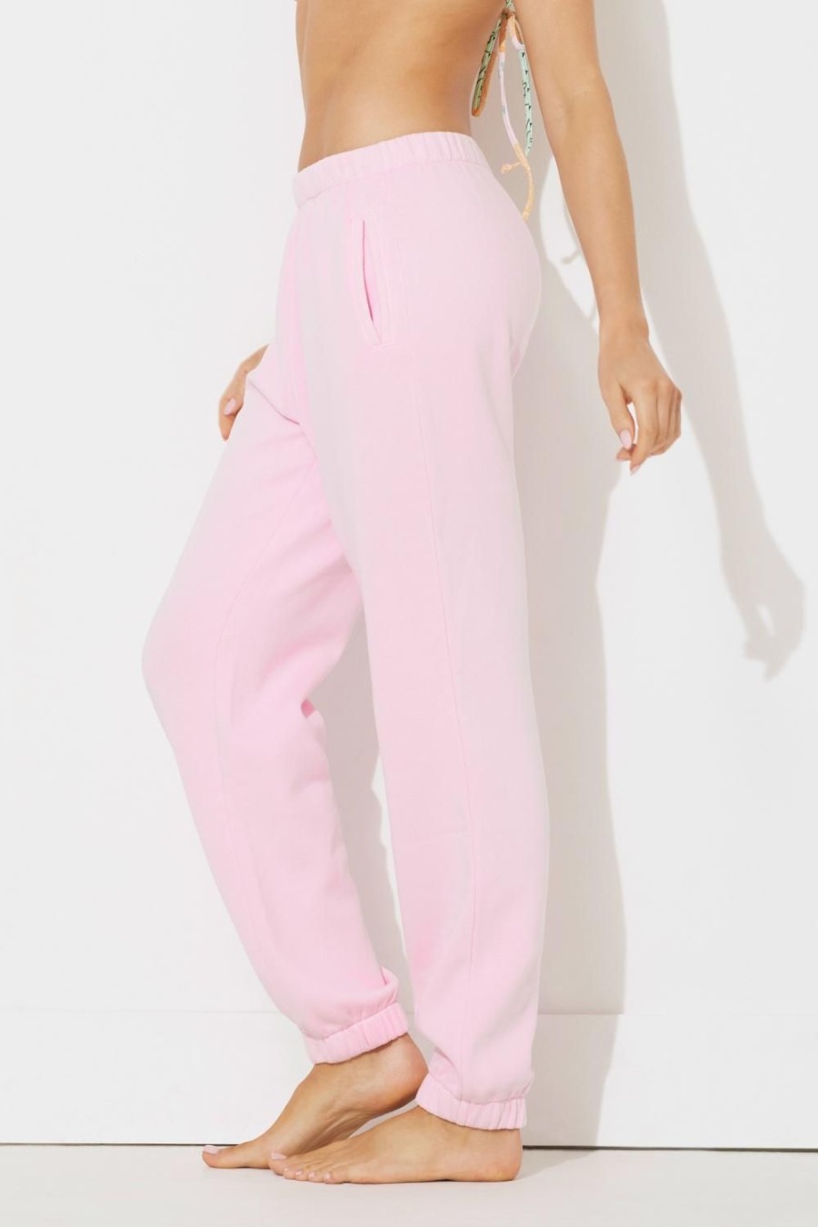 Women Ocean Drive | Hibiscus Pink Pigment Dye Jogger