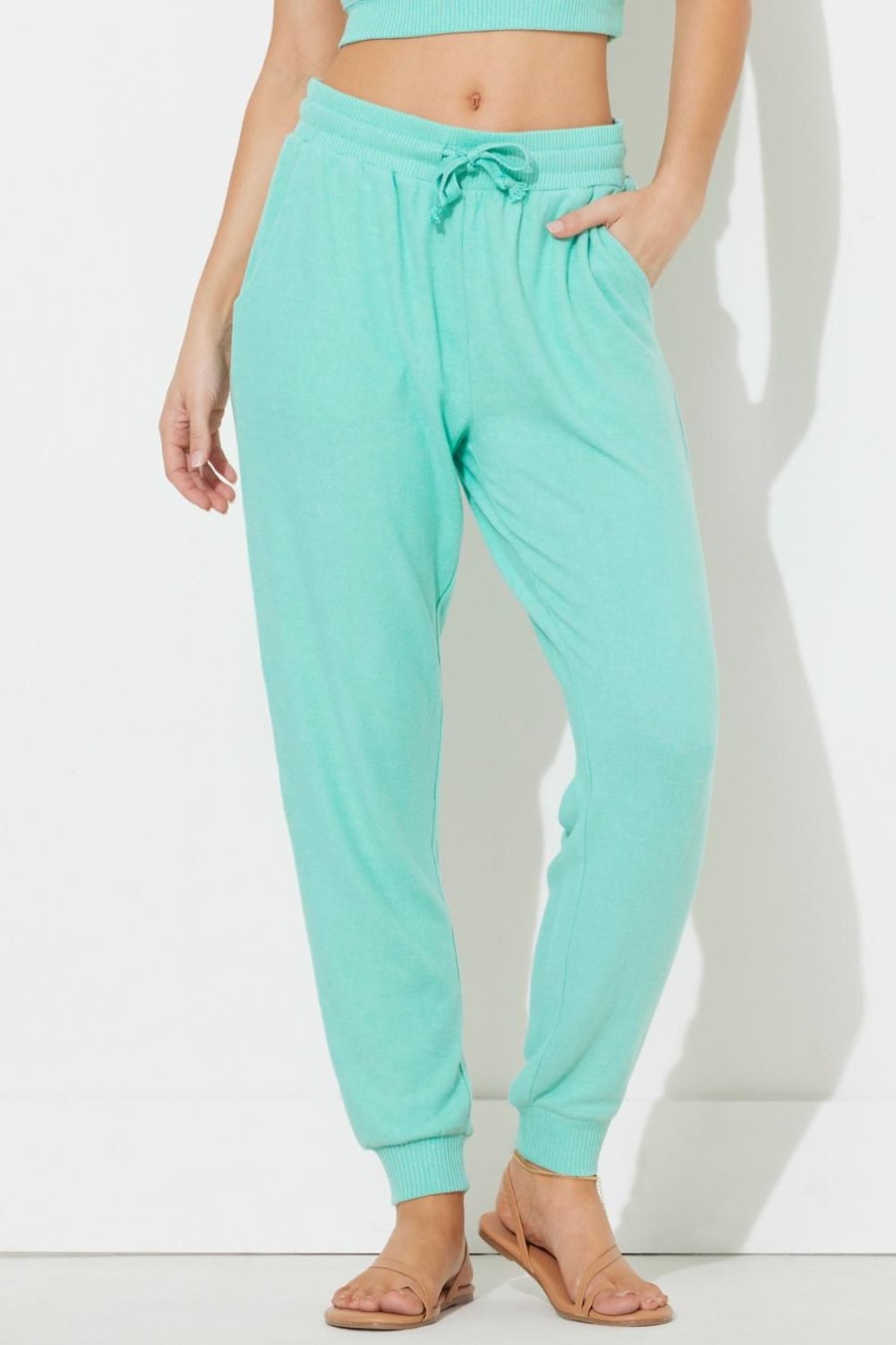 Women Ocean Drive | Tropical Green Hacci Jogger