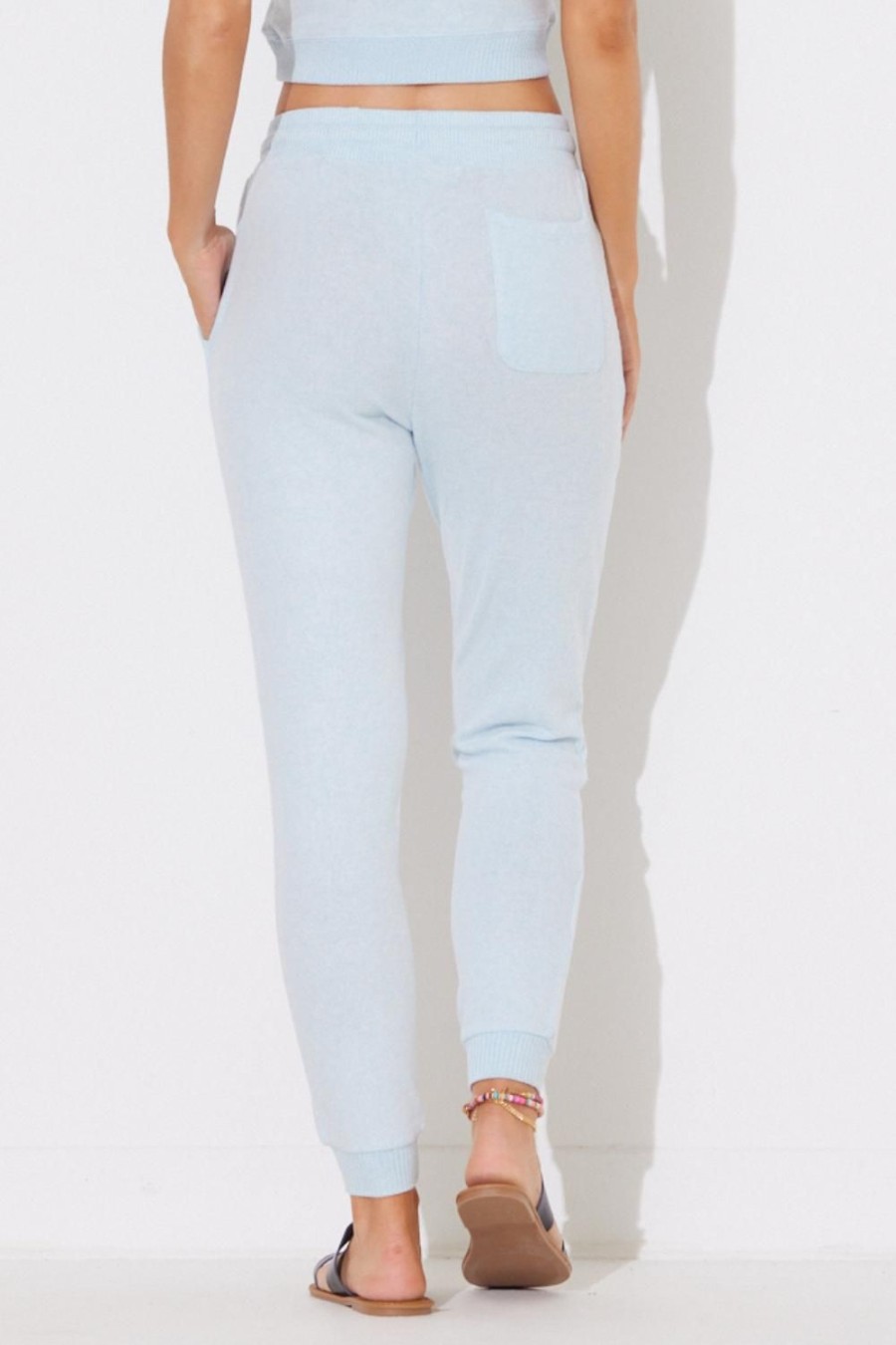 Women Ocean Drive | Heather Sky Blue Hacci Jogger