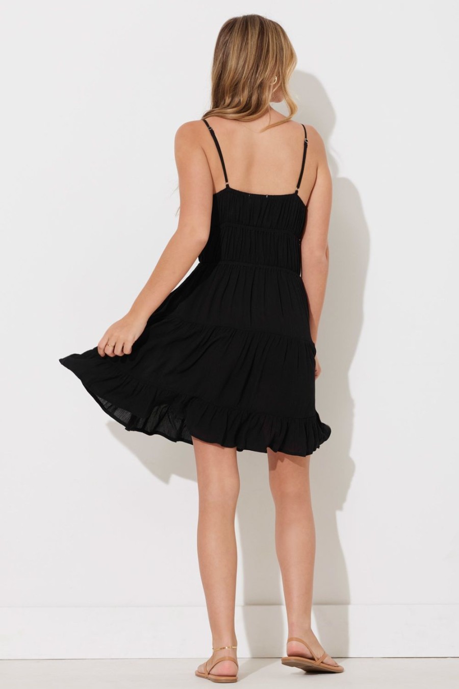 Women Ocean Drive | Black Tie Front Promo Dress