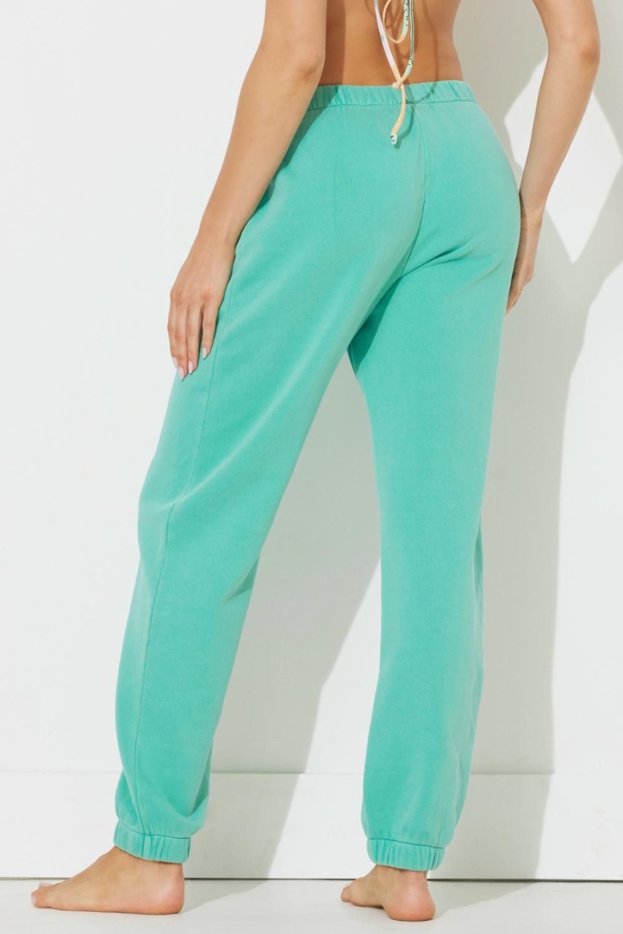 Women Ocean Drive | Tropical Green Pigment Dye Jogger