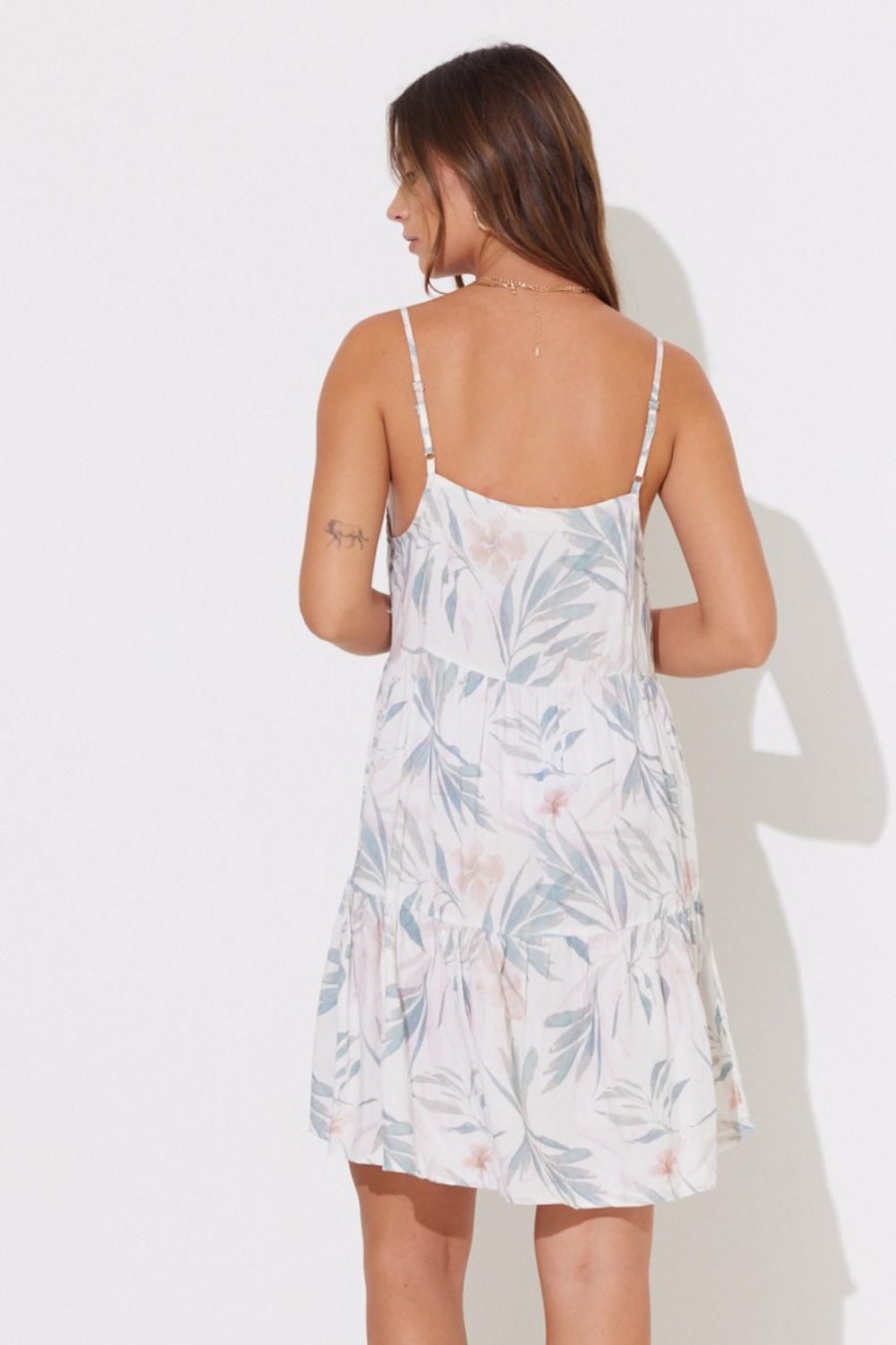 Women Ocean Drive | Bahamas Tropical Tiered Ruffle Dress