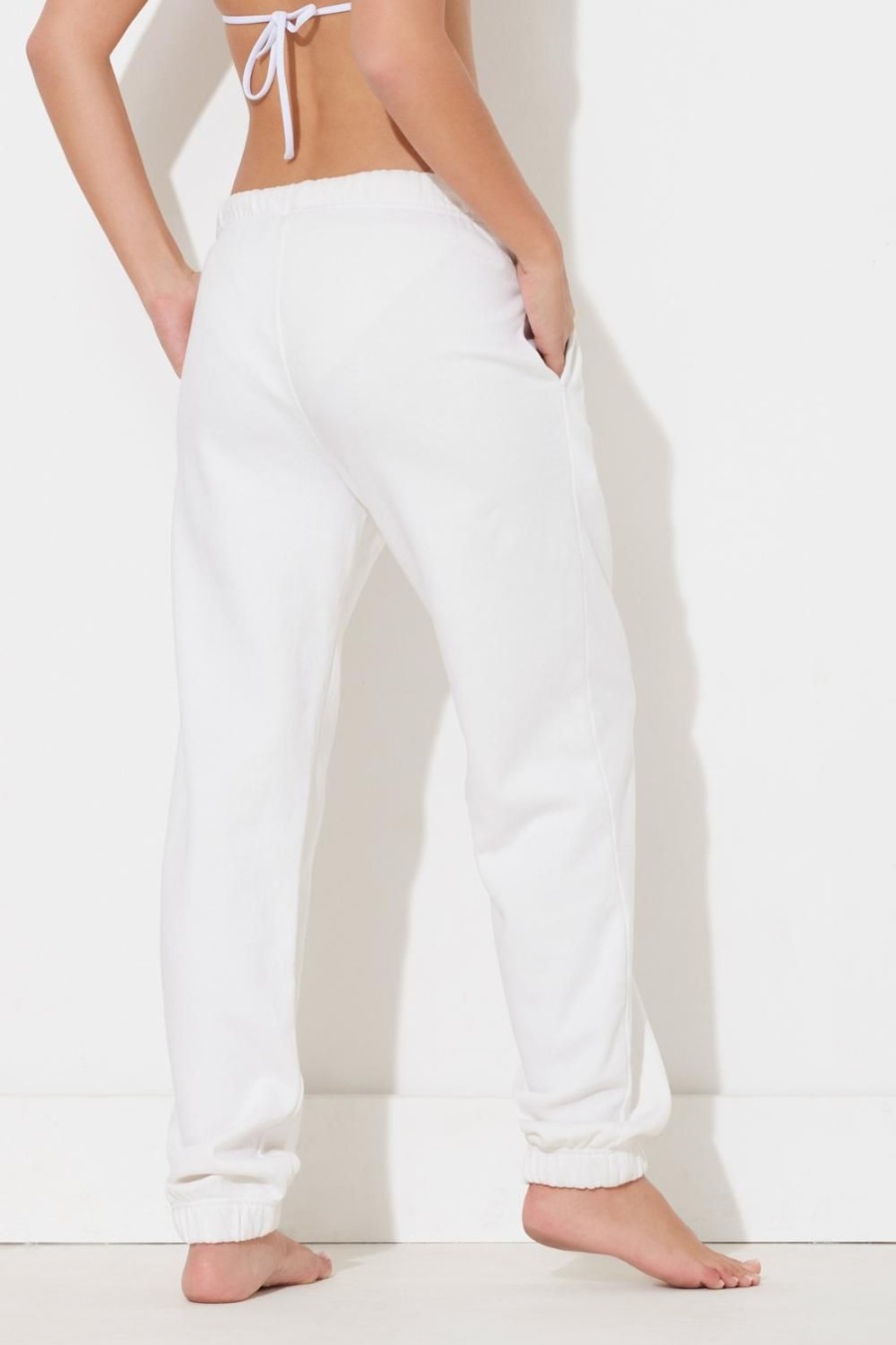 Women Ocean Drive | White Garment Dye Jogger