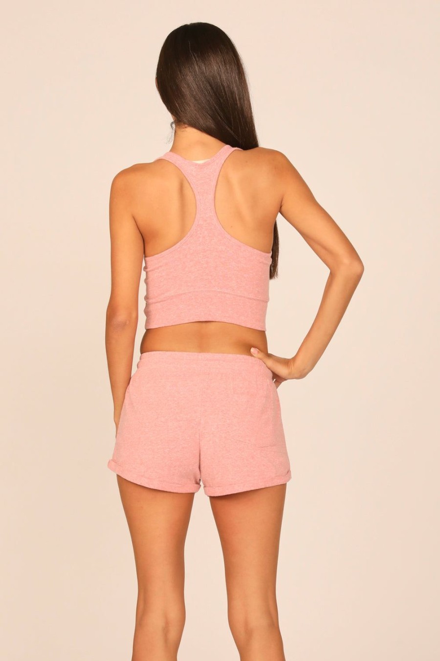 Women Ocean Drive | Brick Heathered Slub Racerback Top