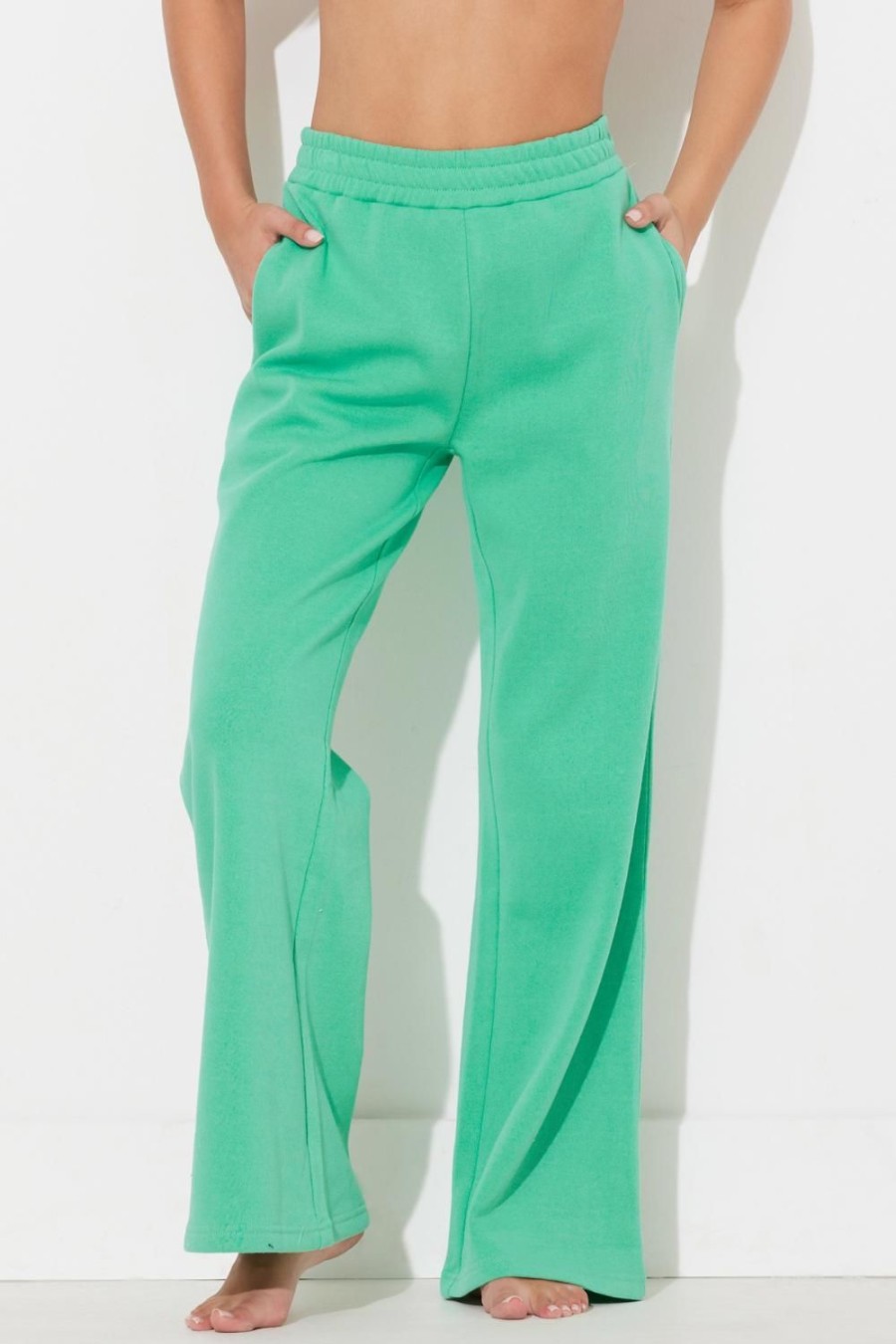 Women Ocean Drive | Surf Green Surf Wash Wide Leg Pant