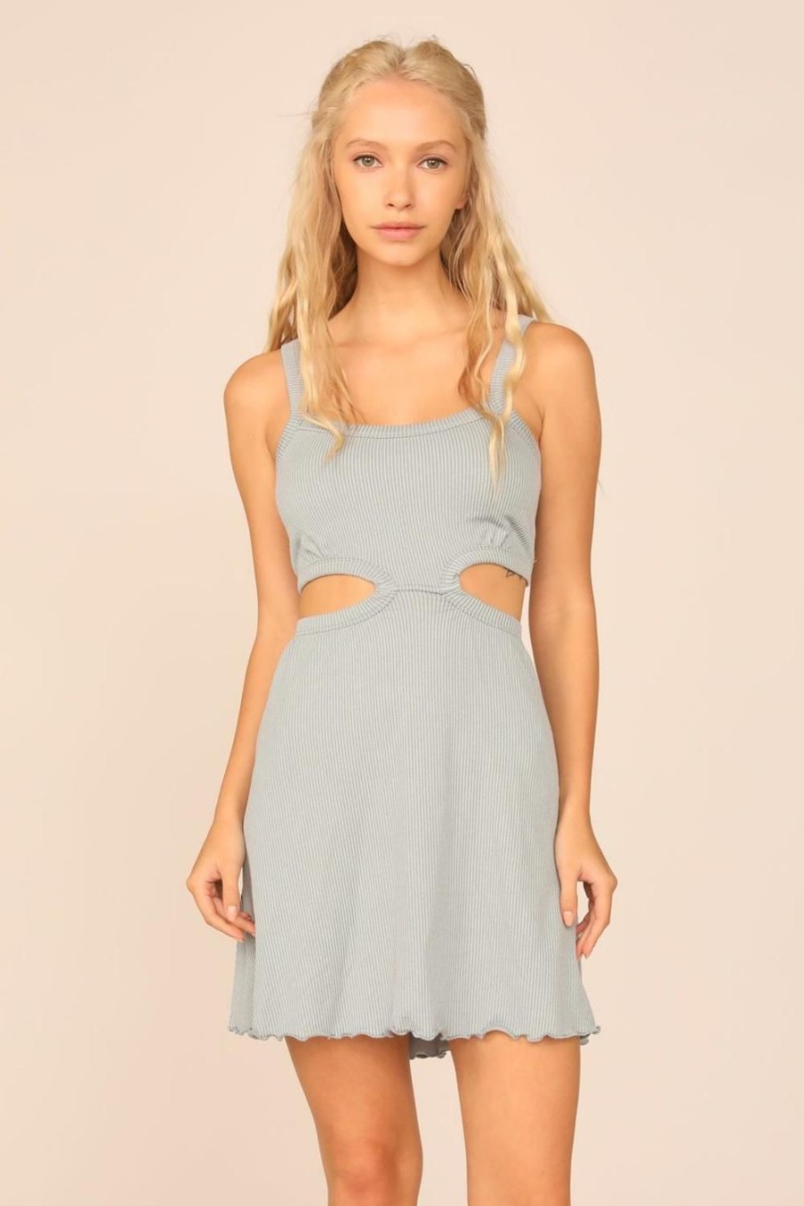 Women Ocean Drive | Ocean Water Rib Knit Cutout Dress