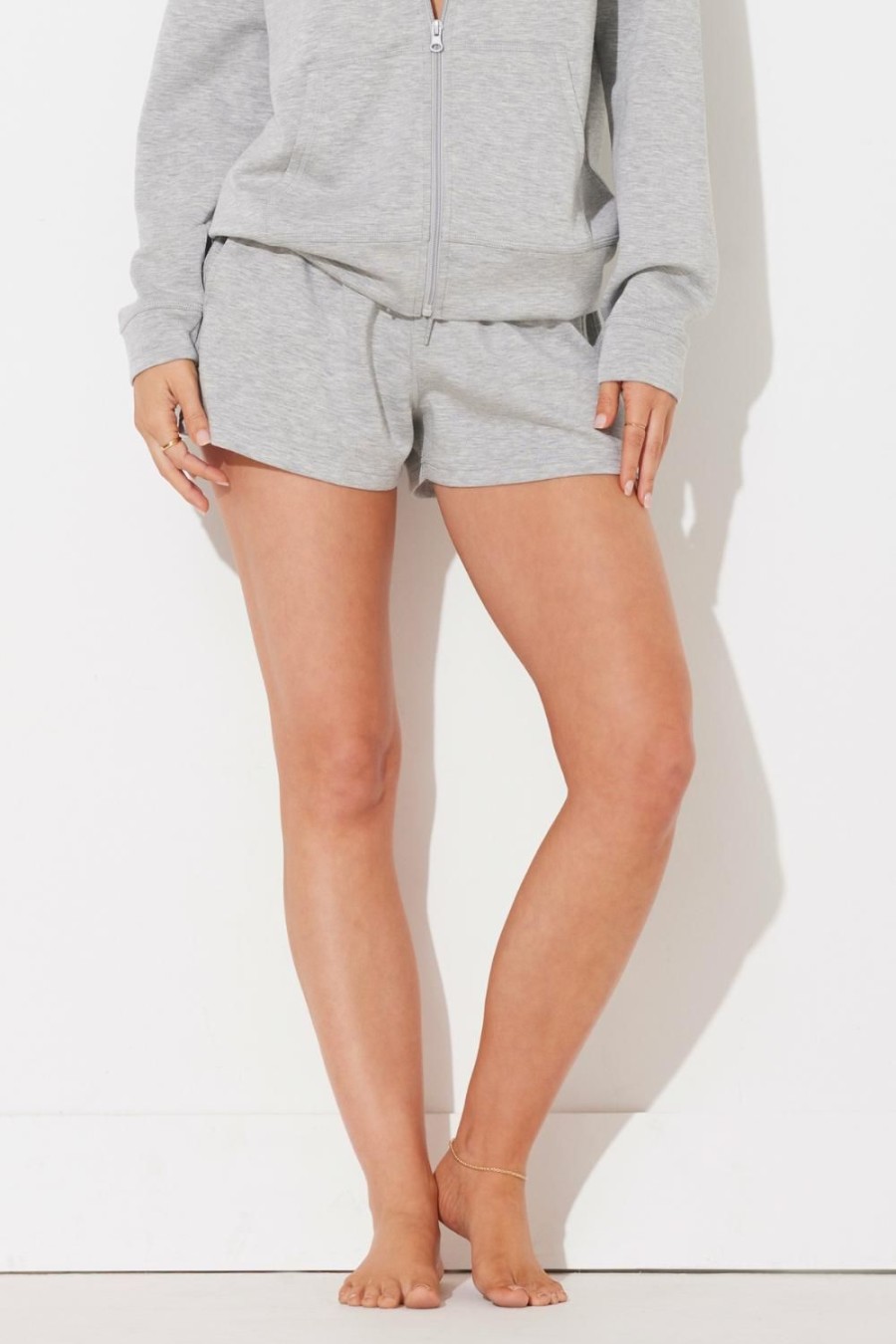 Women Ocean Drive | Heather Grey Cloud Fleece Od Shorts