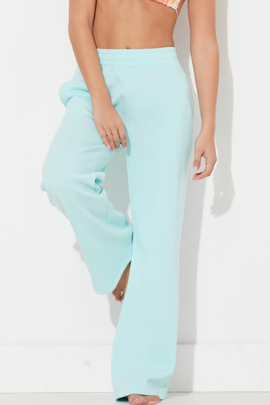 Women Ocean Drive | Breezy Blue Surf Wash Wide Leg Pant