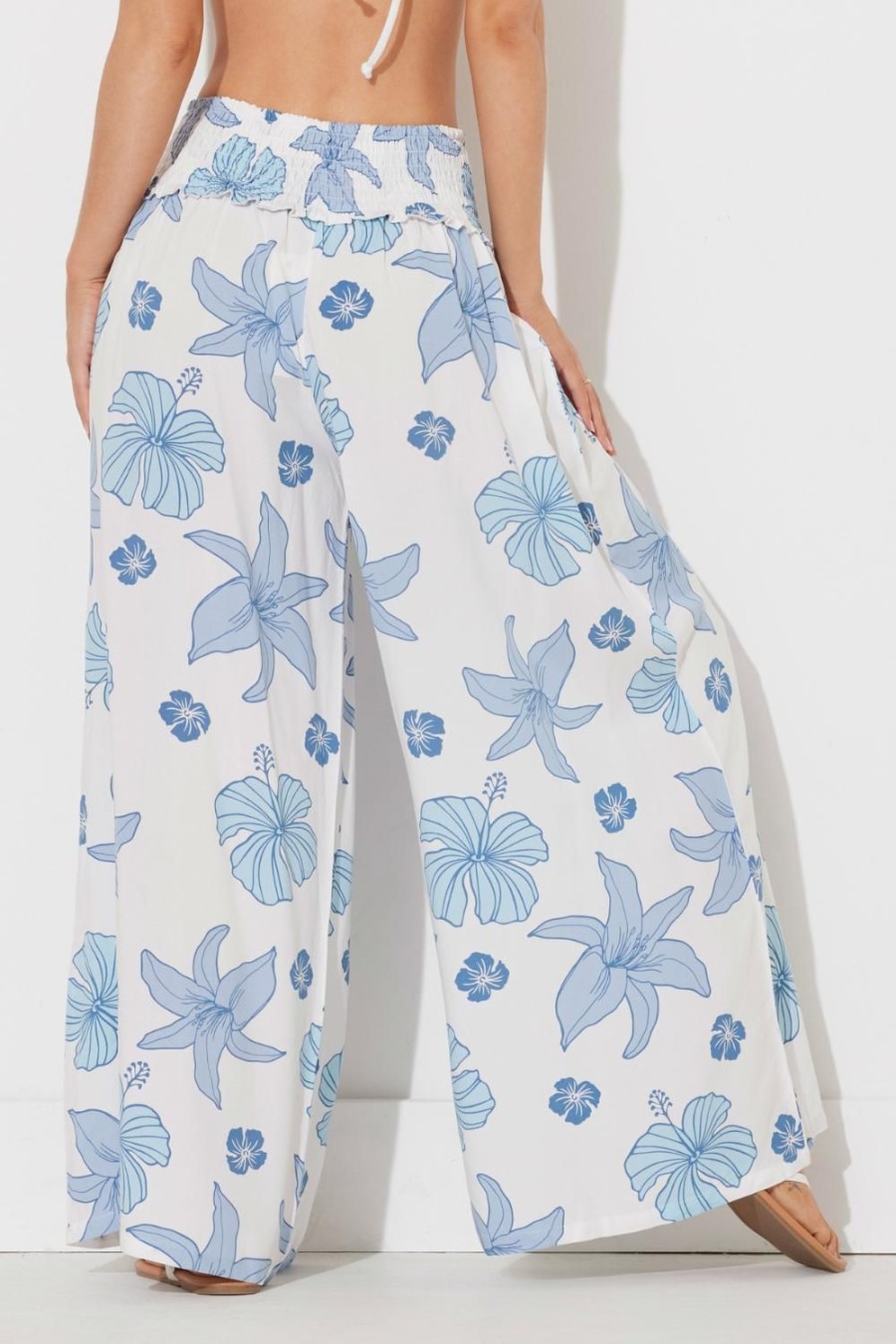 Women Ocean Drive | Hibiscus Floral Printed Rayon Pant