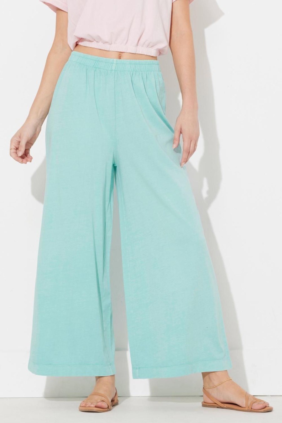 Women Ocean Drive | Waterfall Sage Washed Garment Dye Pant